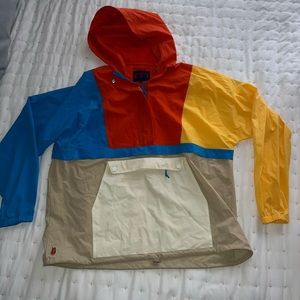 Teddy Fresh Men’s color Block windbreaker jacket retro vintage